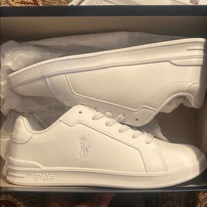 Polo by Ralph Lauren White Leather Sneakers Minimalist Design